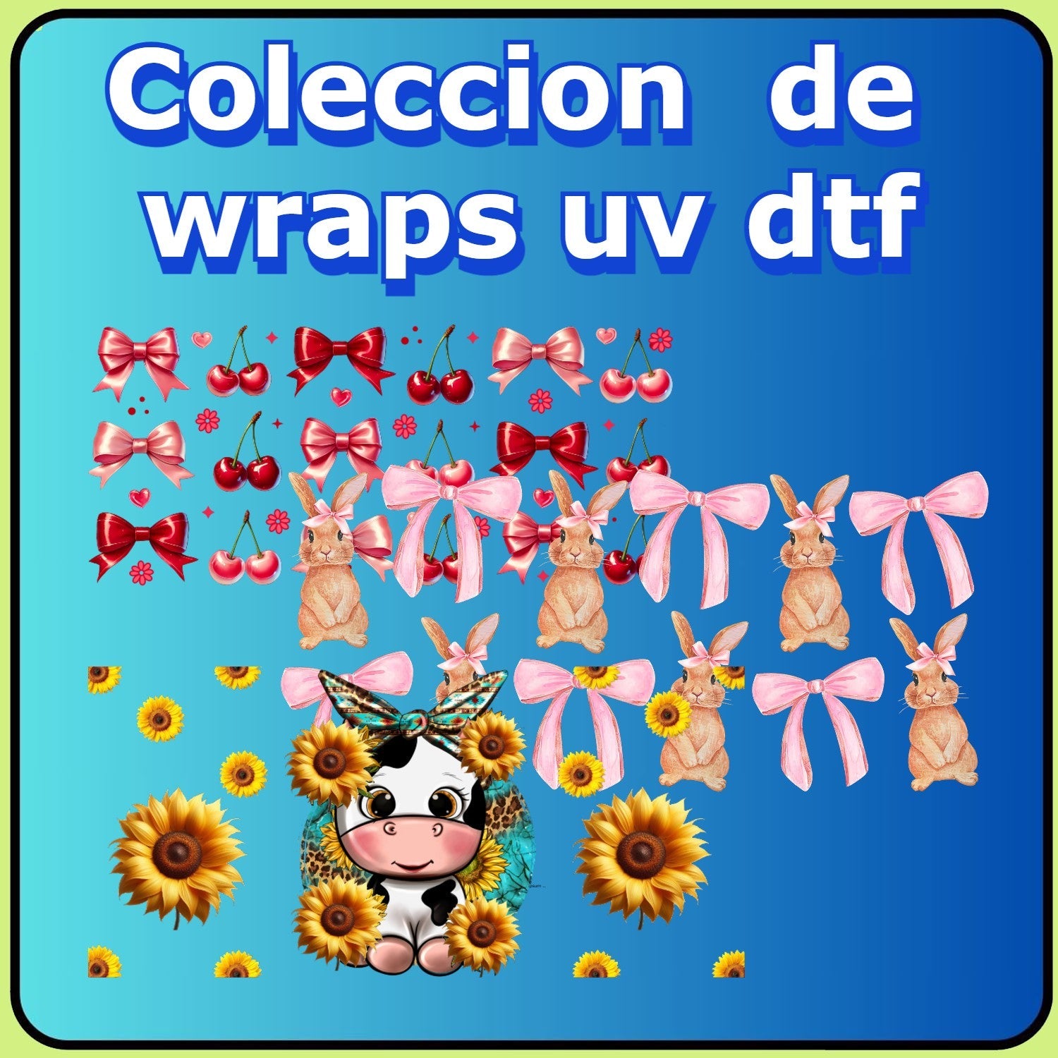 Coleccion  de  wraps uv dtf